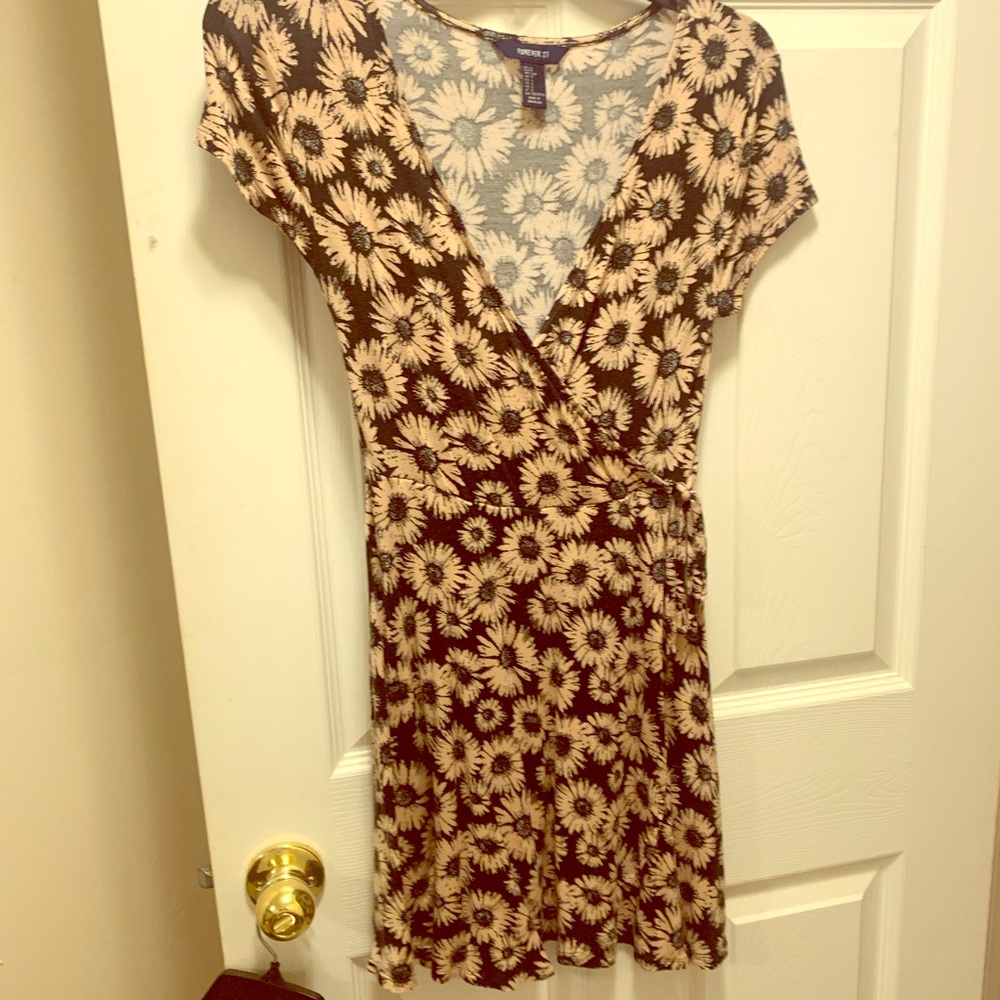 Sunflower dress wrap dress f21